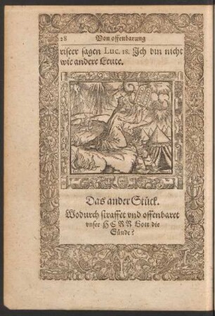 Das ander Stück. Wodurch straffet und offenbaret unser Herr Gott die Sünde?