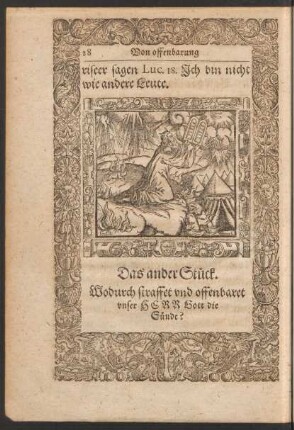 Das ander Stück. Wodurch straffet und offenbaret unser Herr Gott die Sünde?