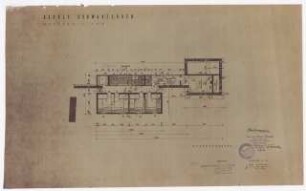 Gymnastikschule, Schwarzerden/Rhön: Postitionsplan Untergeschoss 1:100