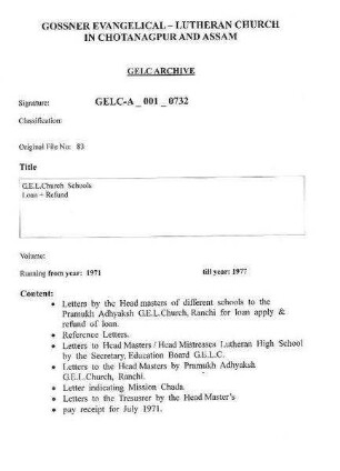 G.E.L. Church Schools