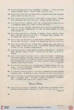 Dosen, Fächer (Nr. 640-667)