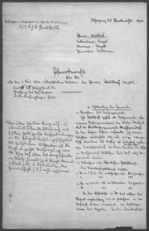 Walddorf (Altensteig) mit Oberschwandorf: Pfarrbericht 1924