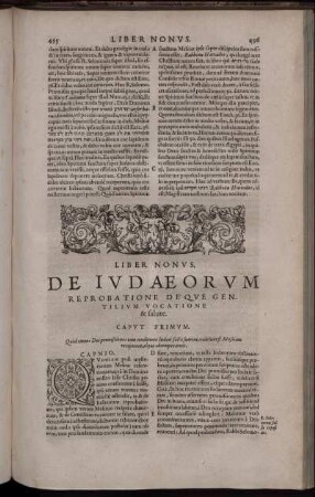 Liber Nonus. De Iudæorum Reprobatione Deque Gentilium Vocatione & salute.