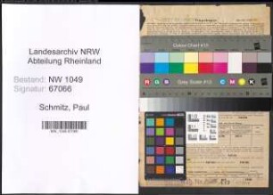 Entnazifizierung Paul Schmitz , geb. 06.08.1896 (Schlosser)
