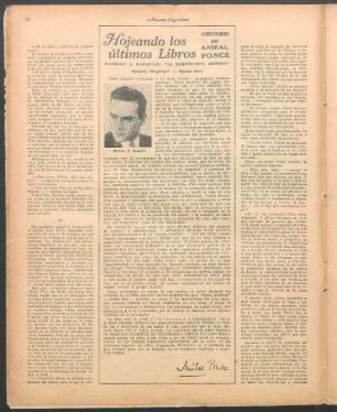 Hojeando los últimos libros : Comentarios por Anibal Ponce