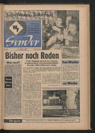 Betriebszeitung 'WF-Sender', Nr.40/1962 (11. Oktober 1962)