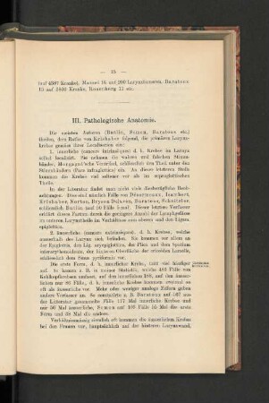 III. Pathologische Anatomie.