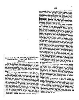 Ueber Ilias III, 180 und fünf ähnliche Homerische Stellen
