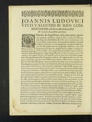 Joannis Ludovici Vivis Valentini In Suos Commentarios ...