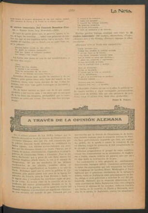 A través de la opinión alemana