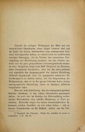 Ueber saturnine progressive Muskelatrophie und das Vorkommen bulbaerer Symptome bei der chronischen Bleivergiftung