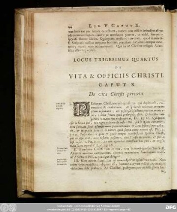 Locus Trigesimus Quartus De Vita & Officiis Christi.