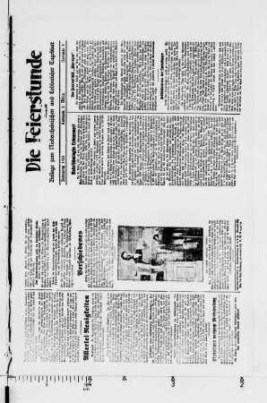 Die Feierstunde. 1924-1933