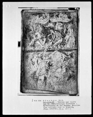 Tristan und Isolde — Zweistreifige Bildseite, Folio 7verso