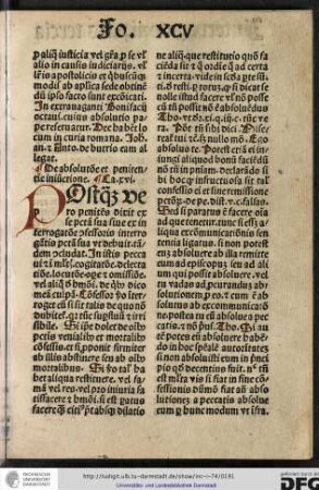 De absolutione et penitentie iniunctione. Capitulum xvi.