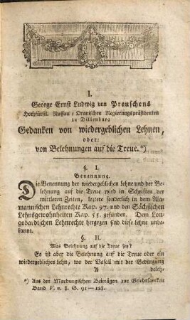Sammlung auserlesener Abhandlungen aus dem Lehenrechte, 1