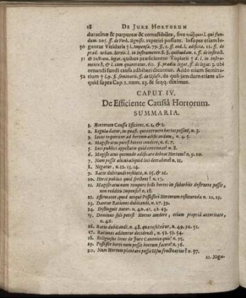Caput IV. De Efficiente Caussa Hortorum.