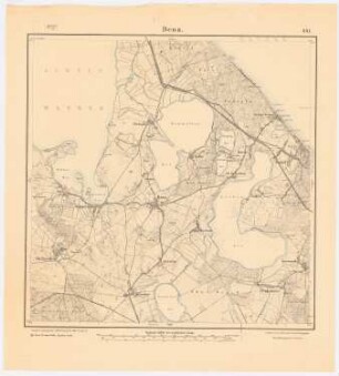 Bebauungsplan der Stadterweiterung, Swinemünde: Planungsunterlagen: Messtischkarte 1888 (1911), Teilblatt 681 (Benz) 1:25000
