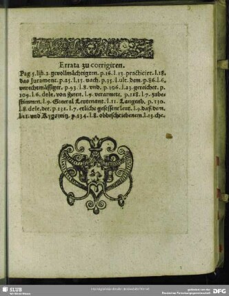 Errata zu corrigiren