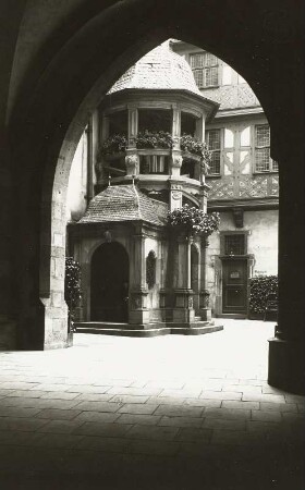 Frankfurt am Main, Römer : Frankfurt am Main. Römer (Rathaus), Römerberg 21. Innenhof mit Alt-Limpurger Stiege