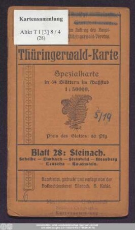 Blatt 28: Steinach : Scheibe - Limbach - Steinheid - Blessberg - Lauscha - Rauenstein