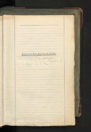 SCaXI, Philologie der neueren Völker, Deutschland, Supplementband Schillerbibliothek: Realkatalog der Stadtbibliothek zu Hamburg