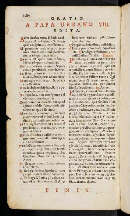 CCLIV, Oratio A Papa Urbano VIII. Edita.