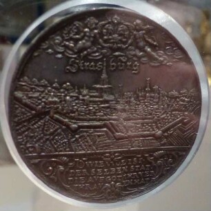 Medaille mit Ansicht von Straßburg