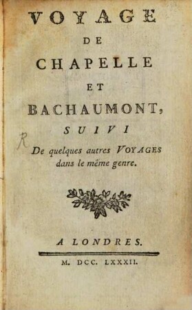 Voyage de Chapelle et Bachaumont