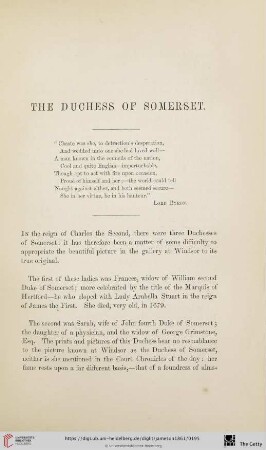 The Duchess of Somerset