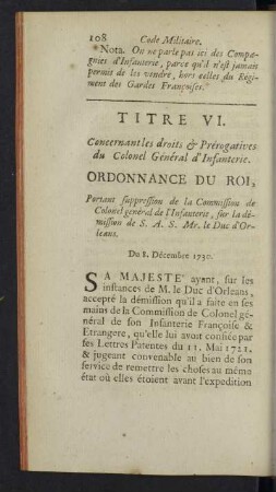 Titre VI.