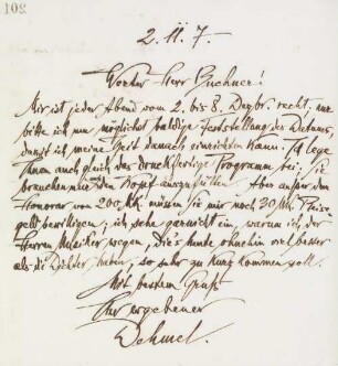 Brief an Eberhard Buchner
