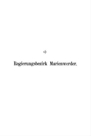 c)Regierungsbezirk Marienwerder