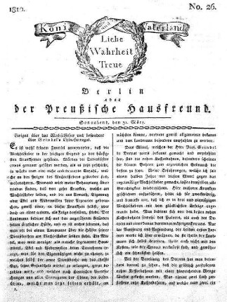 Nr. 26., 31. März 1810