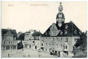 Borna. Marktplatz mit Stadthaus