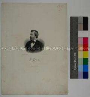 Porträt des Schriftstellers und Buchdruckforschers Heinrich Grimm nach einer Fotografie