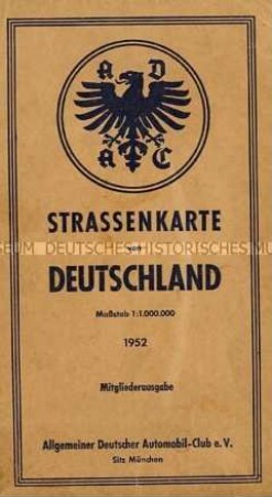 Straßenkarte der Bundesrepublik Deutschland