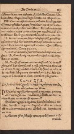 Caput XVII. De Privative Oppositis.