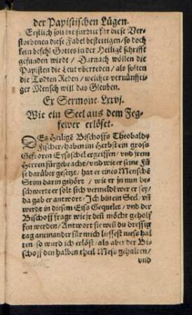Wie ein Seel aus dem Fegfewer erlöset.