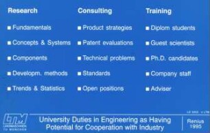 University Duties in Engineering as Having Potential for Cooperation with Industry