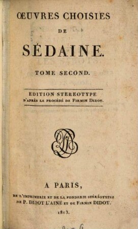 Oeuvres choisies de Sédaine, 2