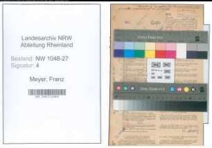 Entnazifizierung Franz Meyer , geb. 27.07.1910 (Angestellter)