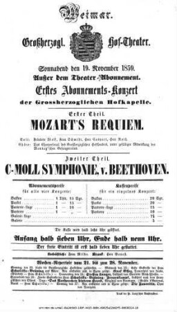 Erstes Abonnements-Konzert