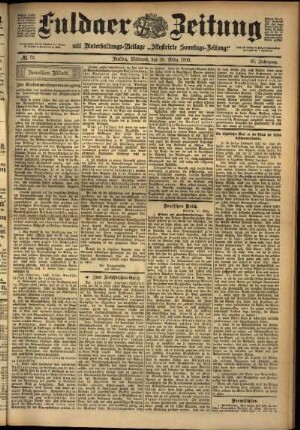 Zweite Ausgabe vom Mittwoch, den 28. März 1900.