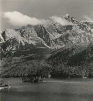 Oberbayern. Eibsee. Blick gegen Wettersteingebirge