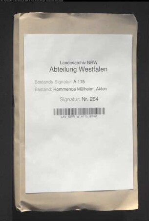 Inventare der Kommende Mülheim.