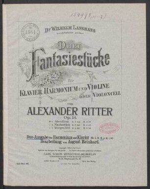 No. 3: Morgenlied in A dur