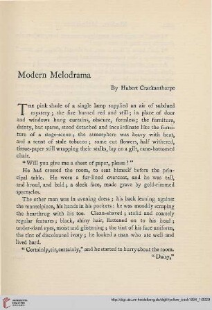 1: Modern melodrama