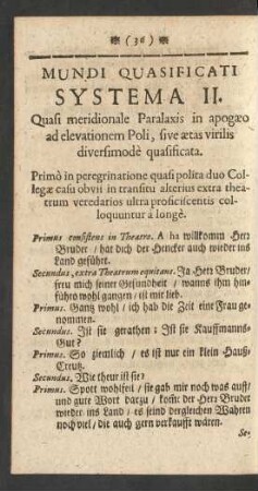 Mundi Quasificati Systema II.