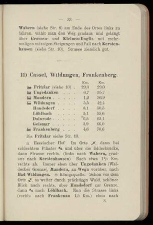 11) Cassel, Wildungen, Frankenberg